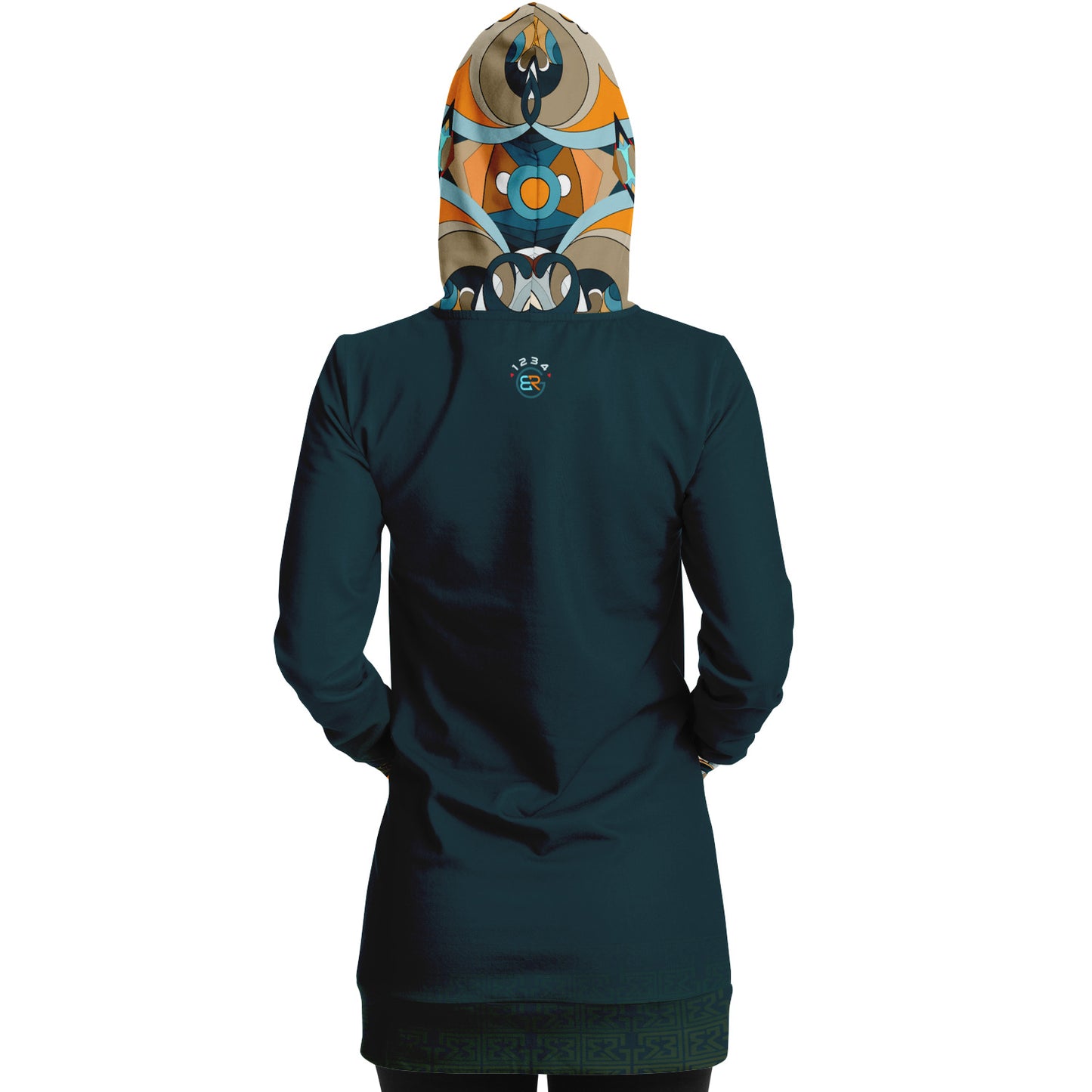 Blue Peru Hoodie Dress