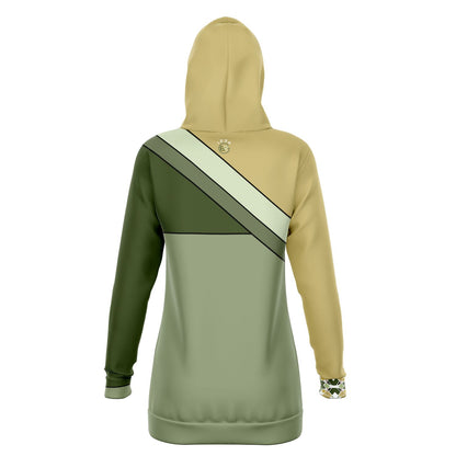 Bronze Green Hoodie Dress