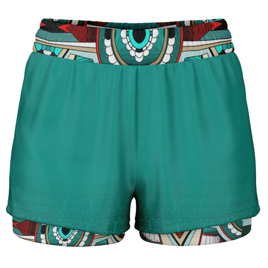 Fluorescyan 2-in 1 Shorts