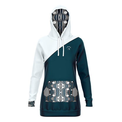 Snow Blue Hoodie Dress