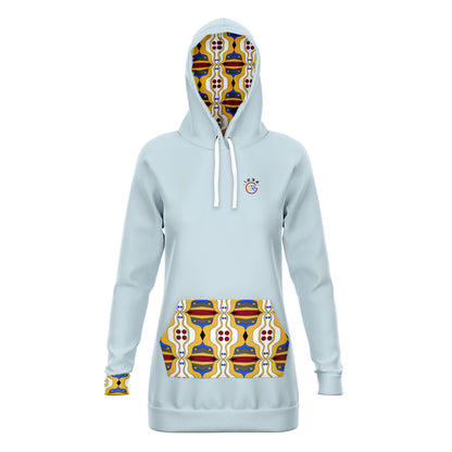 Powder Blue Russet Hoodie Dress