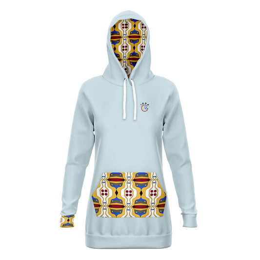 Powder Blue Russet Hoodie Dress