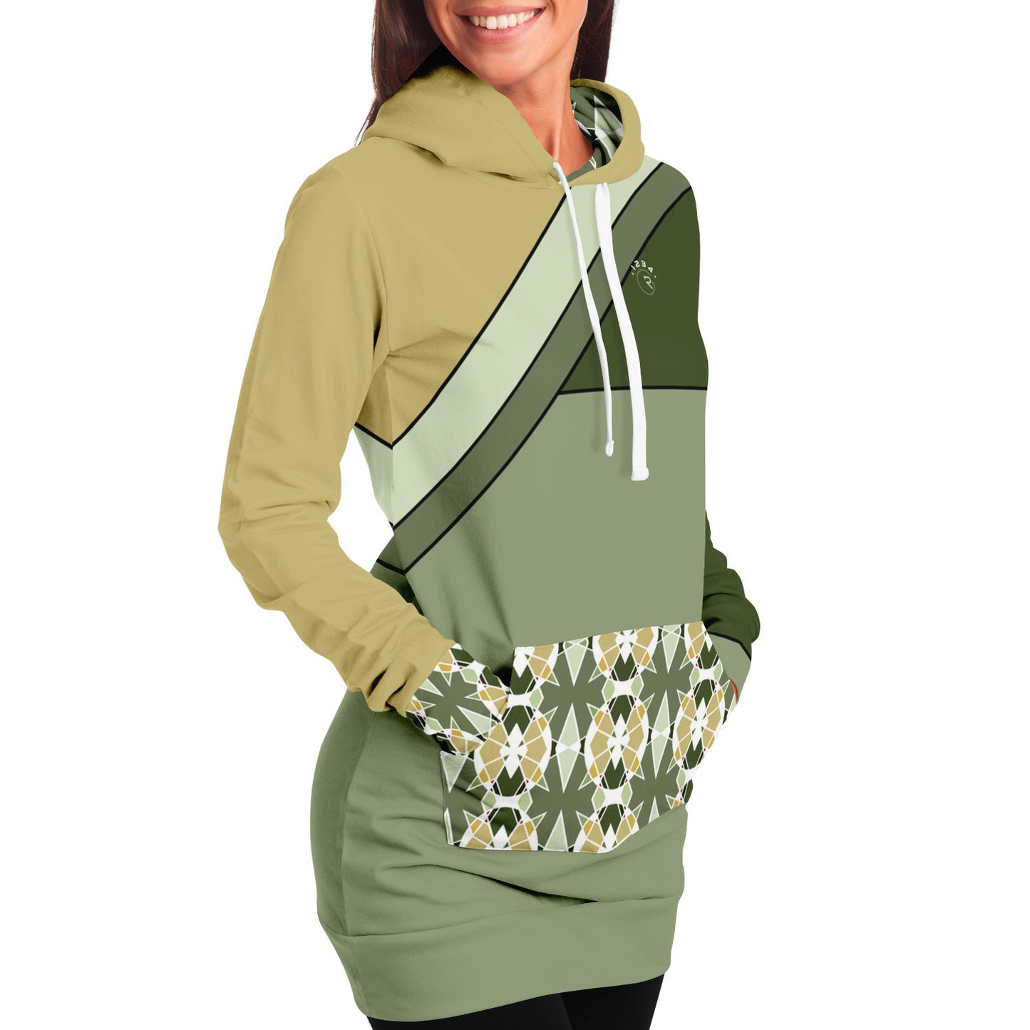 Bronze Green Hoodie Dress