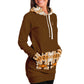 Grizleir Beige Hoodie Dress