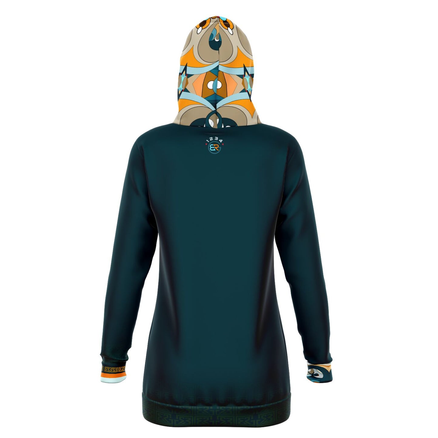 Blue Peru Hoodie Dress