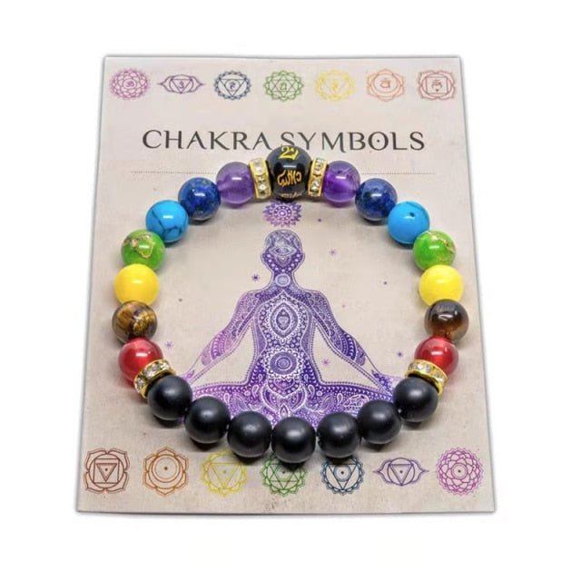 7 Chakra Bracelet With Card