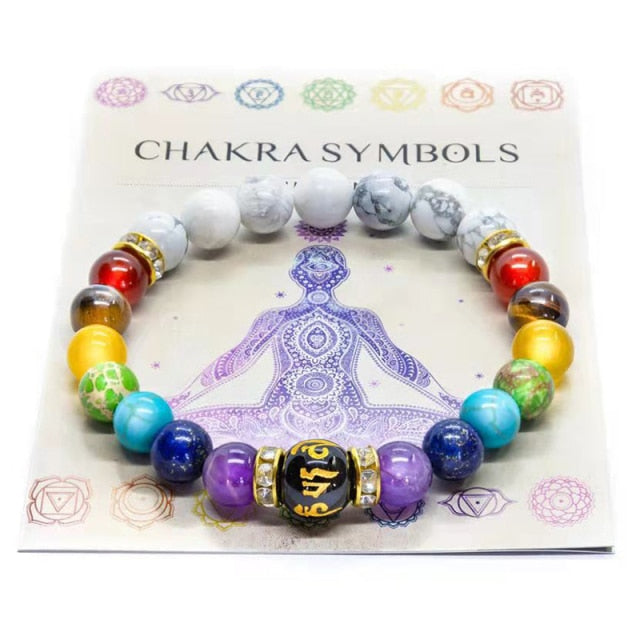 7 Chakra Bracelet With Card